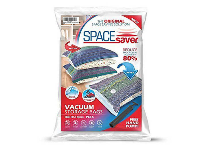 Reusable vacuum storage bags