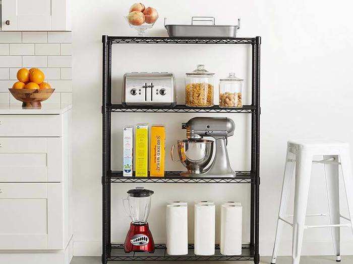 A 4-tier shelving unit.