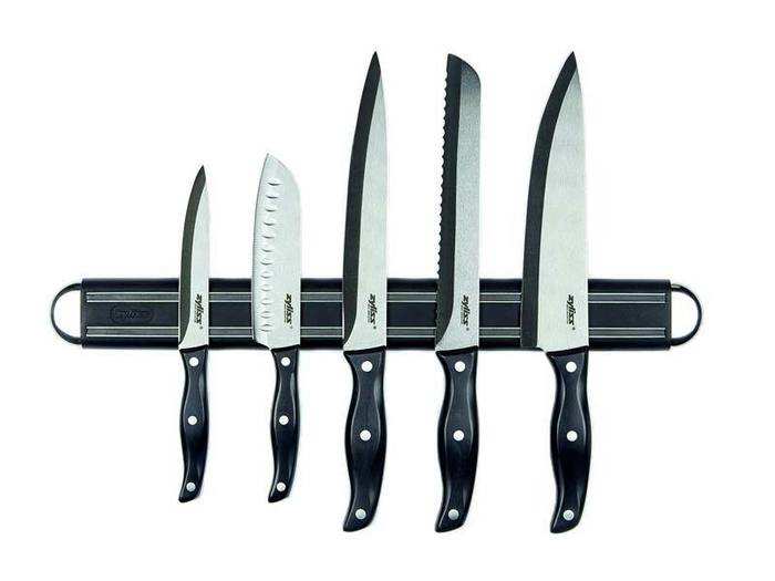 A magnetic knife holder.