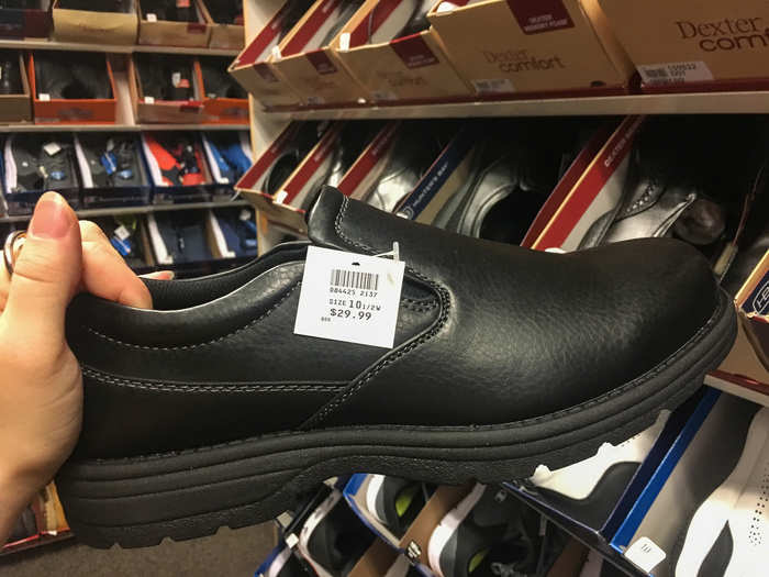 ... and there were slip-resistant work shoes for $29.99.