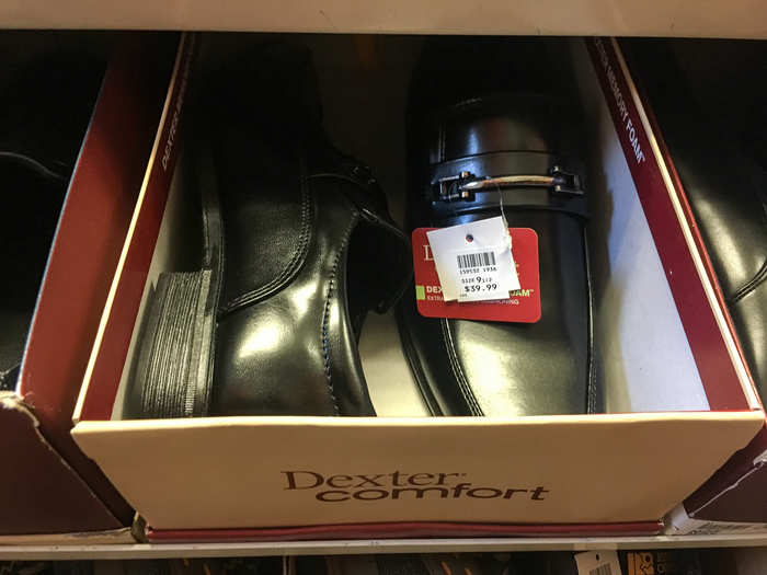 There were slip-on work shoes by Dexter Comfort for $39.99.