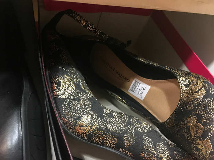 High-heels by the Christian Siriano brand were some of the trendiest shoes in the store. These gold shimmery heels were $34.99.