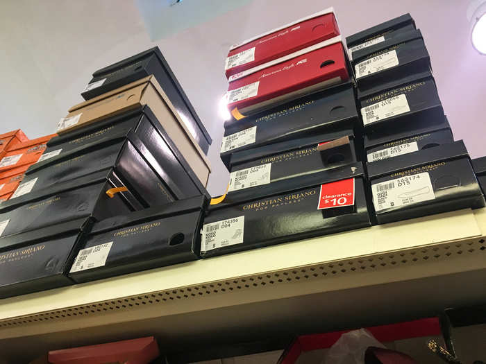 There was a handful of shoes that had the red clearance sticker.