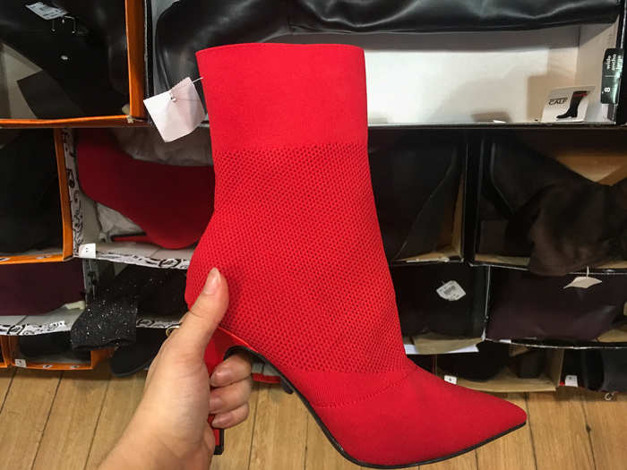 There were these on-trend red sock boots by Brash for $50.