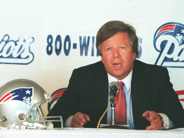 Six years later, he bought the Patriots for $172 million, a then-record.