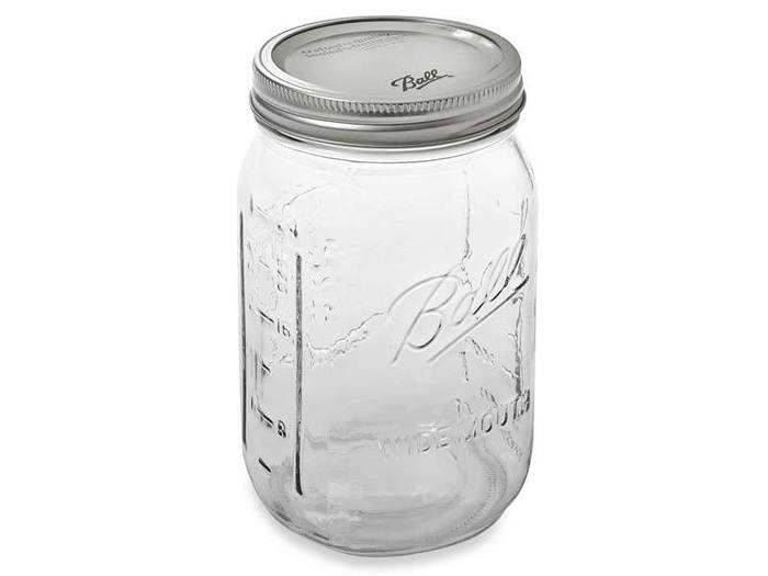 Quart jars for baking ingredients