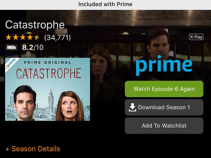 Amazon Prime Video shows you can download for offline viewing