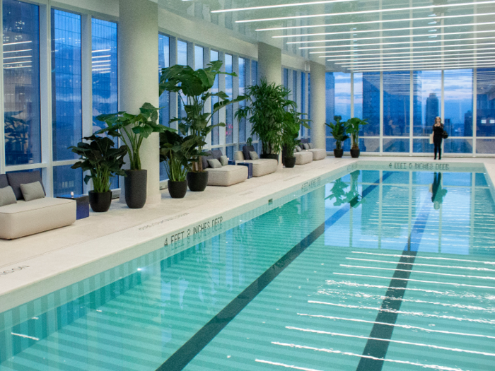 But the amenity that most impressed me was the 75-foot indoor lap pool overlooking the Hudson River. If I lived here, I would be in it all the time.