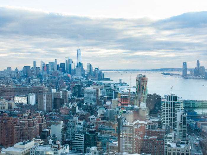 The views of downtown Manhattan, One World Trade Center, and the Hudson River were unbeatable.