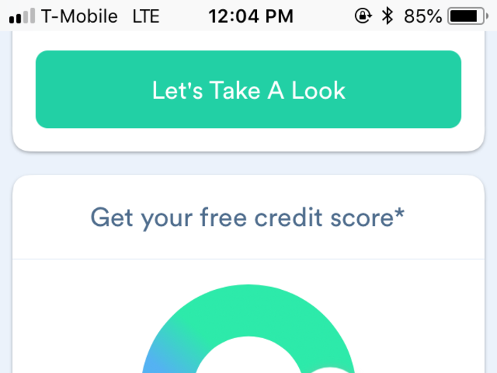 You can also pull up a free credit score report.