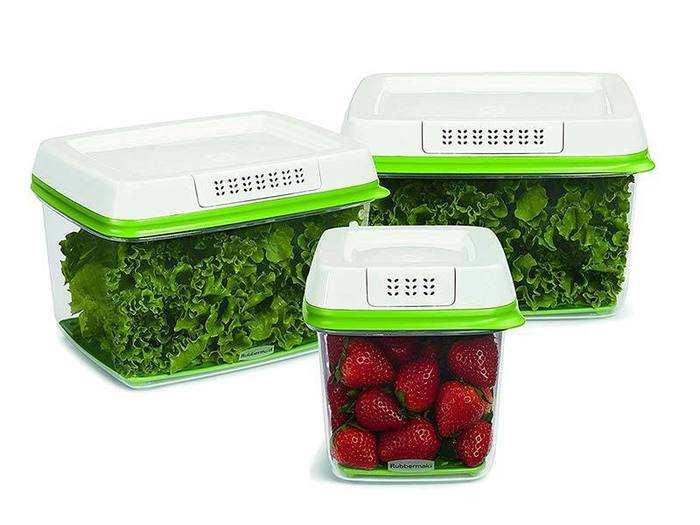 Rubbermaid containers that regulate oxygen and carbon dioxide