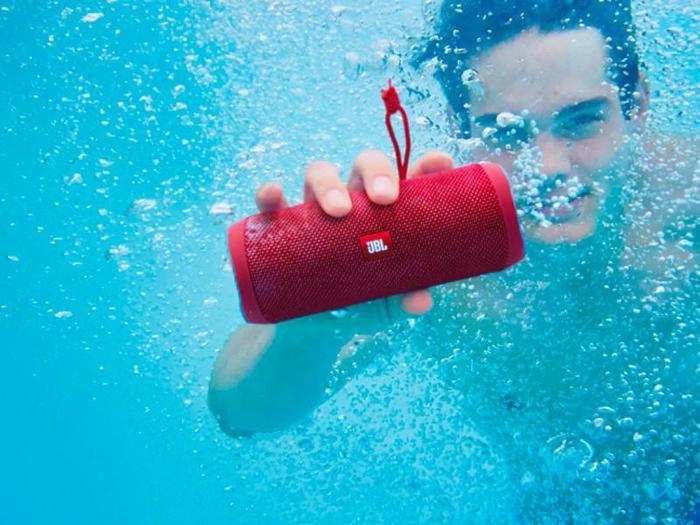 A portable Bluetooth speaker to share your music with others