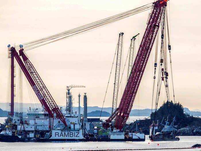 The $400 million, 442-foot-long warship was returning from NATO