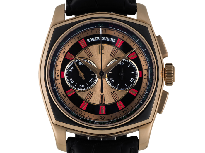 7. Roger Dubuis: La Monégasque limited edition pink gold chronograph wristwatch circa 2011