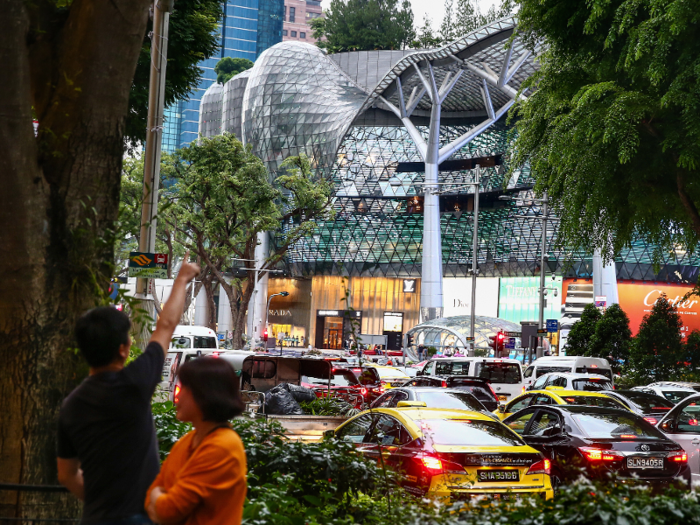 ... and the futuristic ION Orchard shopping mall.