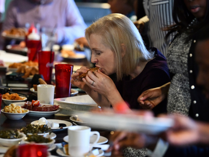 Utensil questions aside, Kirsten Gillibrand keeps pretty healthy and shies away from added sugars. But her penchant for low-fat food isn