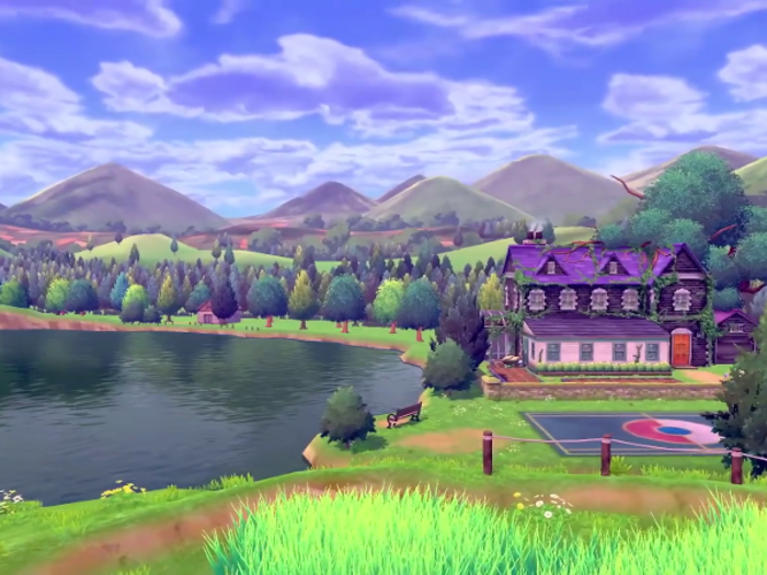 The trailer for "Sword" and "Shield" shows off a number of different environments including a lakeside town, a snowy mountain trail, and a steam-powered city.