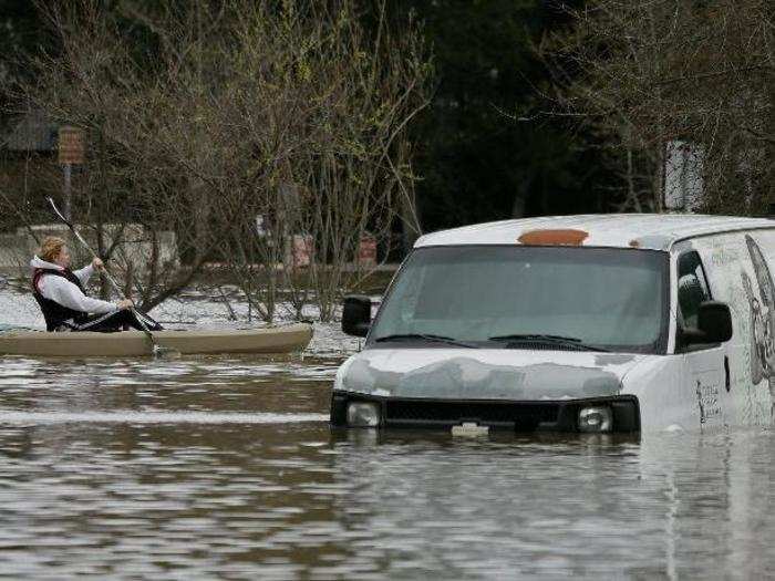 In some areas, residents were unable to move their cars to safer elevations in time.