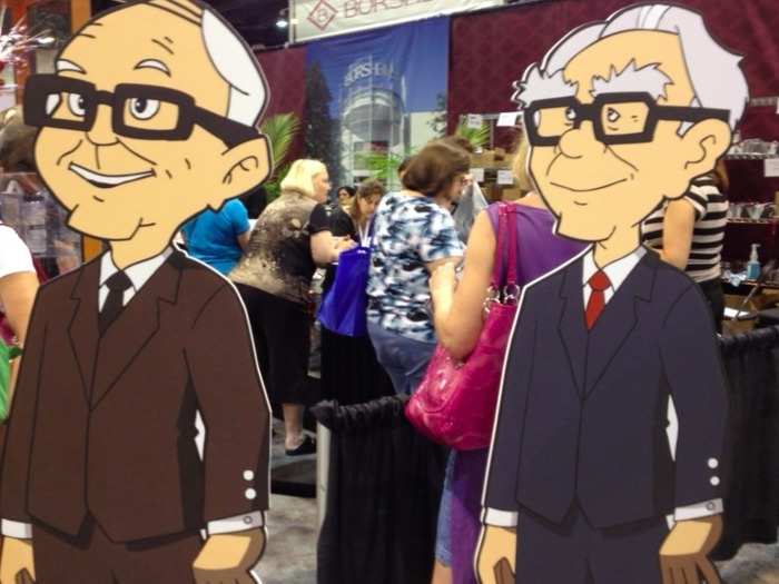 Their faces were especially popular at Berkshire Hathaway