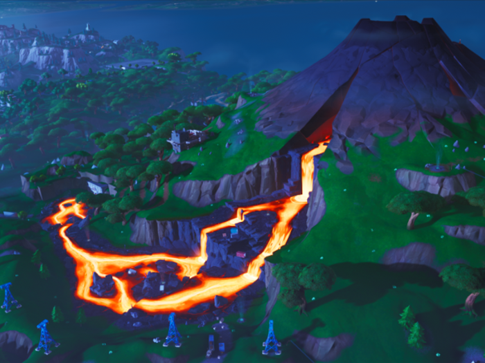 A volcano has erupted on the "Fortnite" island, adding new locations and scattering lava across the map.