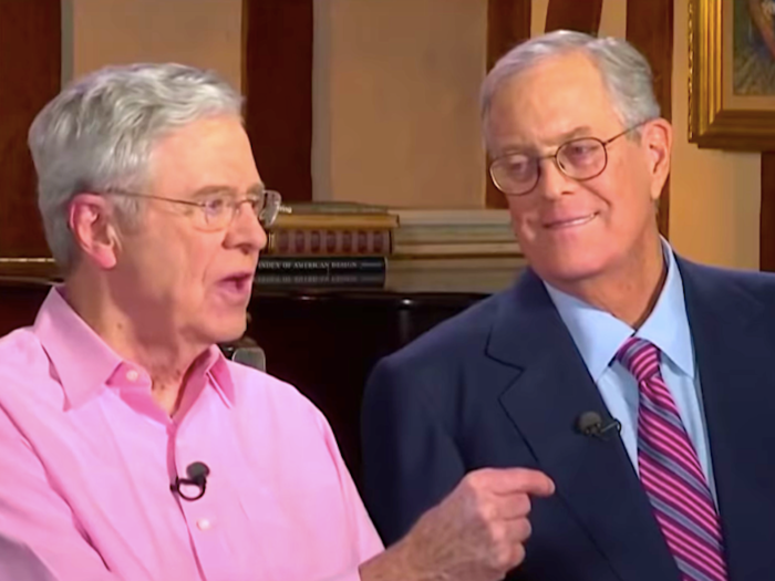 Brothers Charles and David Koch expanded their father