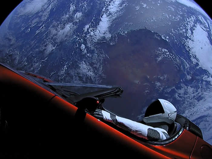 The last dummy SpaceX flew into space was a mannequin in a spacesuit called "Starman," which the company launched in a Tesla Roadster out to Mars orbit.