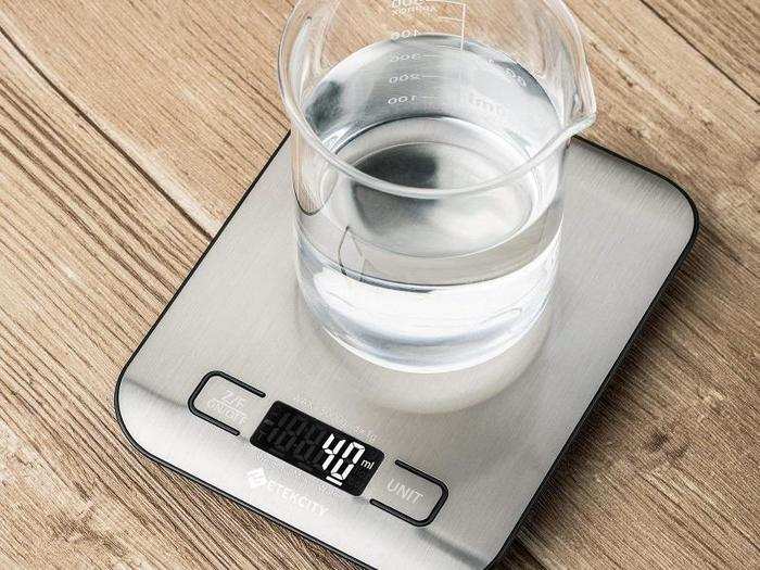 A simple kitchen scale that lets me get my ingredient amounts just right