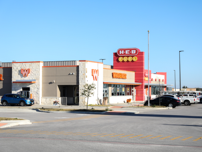 They also come with an attached convenience store. This one was complete with a connected Whataburger because, of course.