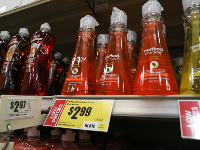 An 18-ounce bottle of Method dish soap goes for $2.99 ...