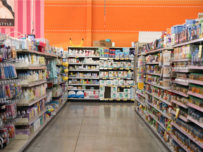 Even the regular H-E-B locations have household items like paper towels.