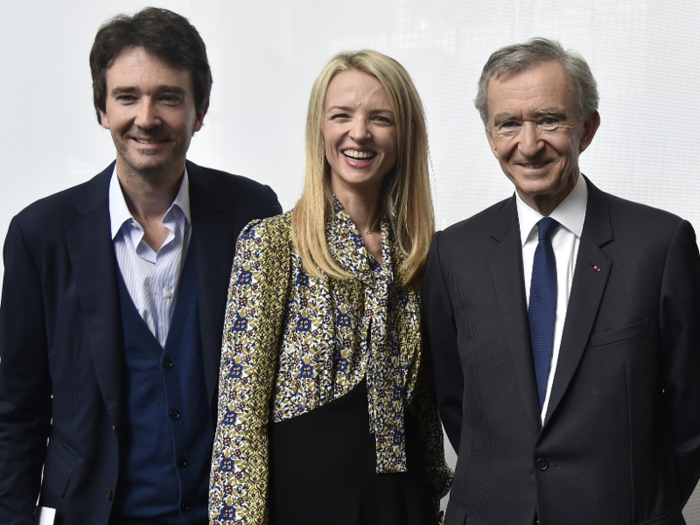 Antoine Arnault and Delphine Arnault are his two children from his first marriage.