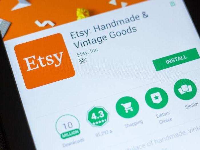 Etsy: a net 11% of Americans say the online store leans Democratic.