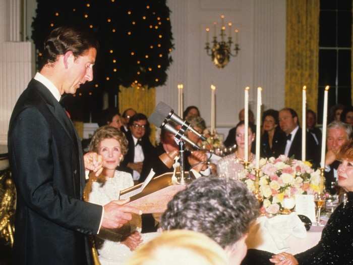 The Reagans held several high-profile events during their time in the White House, including hosting Prince Charles and Diana, Princess of Wales in November 1985.