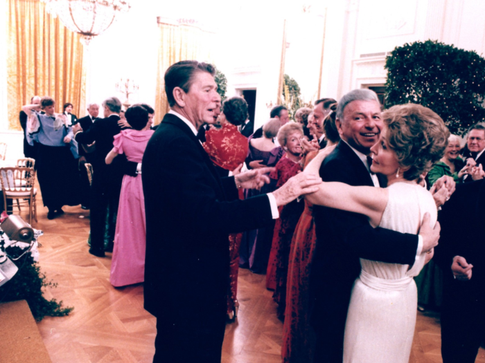 The White House hosted 100 guests for the party, including Frank Sinatra, who enjoyed lobster, birthday cake, and dancing.