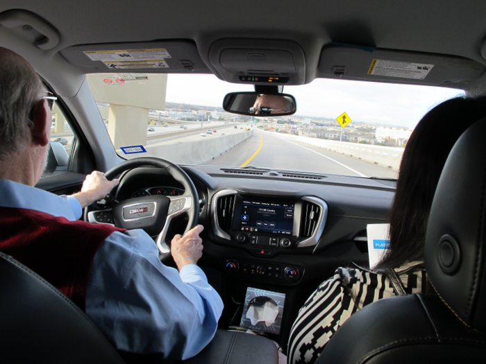 At 8:35 a.m., Caballero heads to a client presentation with the company