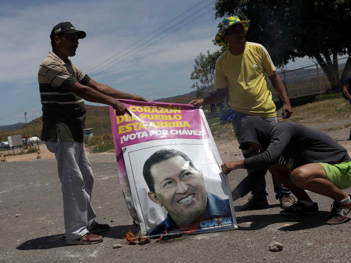 A 23-year-old guardsman, identified as Ricardo, told Al Jazeera that Chavez had inspired him to enlist, but he had deserted on February 23 out of anger and frustration. "They