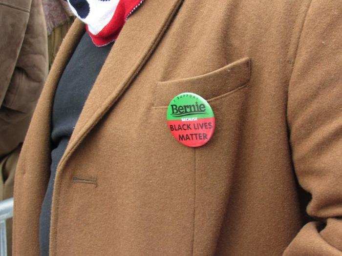 Meanwhile, others wore pins to show their support.