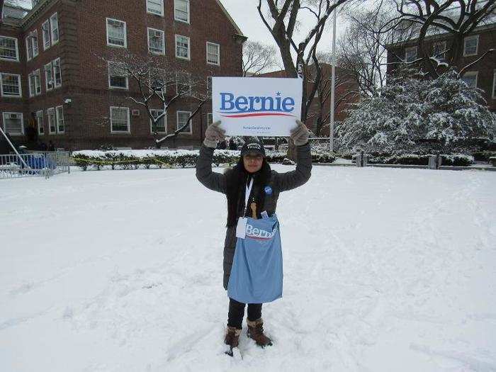 Nicole Rojas, 24, a recent graduate of Brooklyn College, told INSIDER she supports Sanders because he "understands" the immigrant experience due to his family history. The Vermont senator