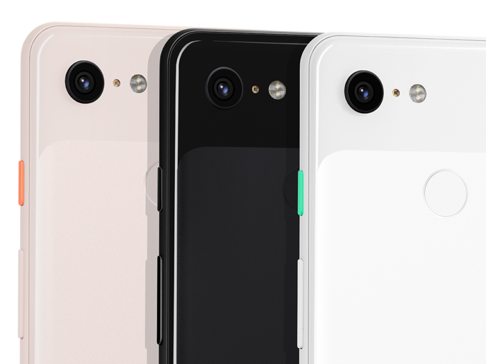 When it comes to choosing your color, the Pixel 3 comes in three: pink ("Not Pink"), and black ("Just Black"), white ("Clearly White").
