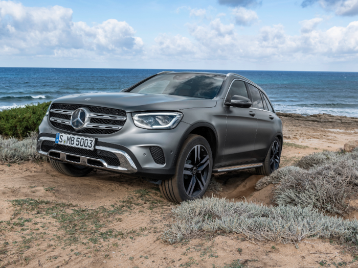 Mercedes will show off its GLC compact crossover SUV fresh off a facelift.