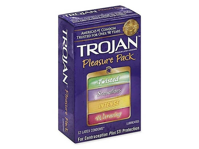 A variety pack of condoms