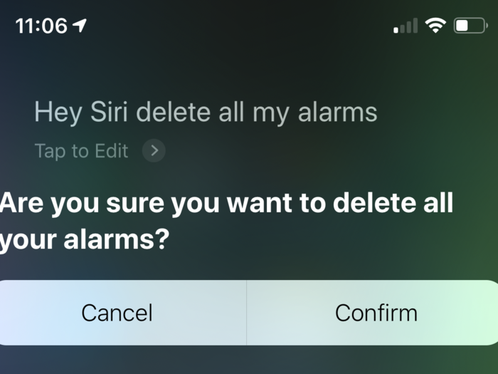 Delete all of your alarms at once.