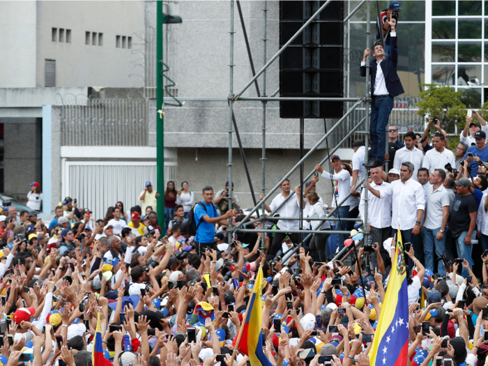 Thousands of supporters welcomed him at a rally where he called for a new round of protests on Saturday, March 9.