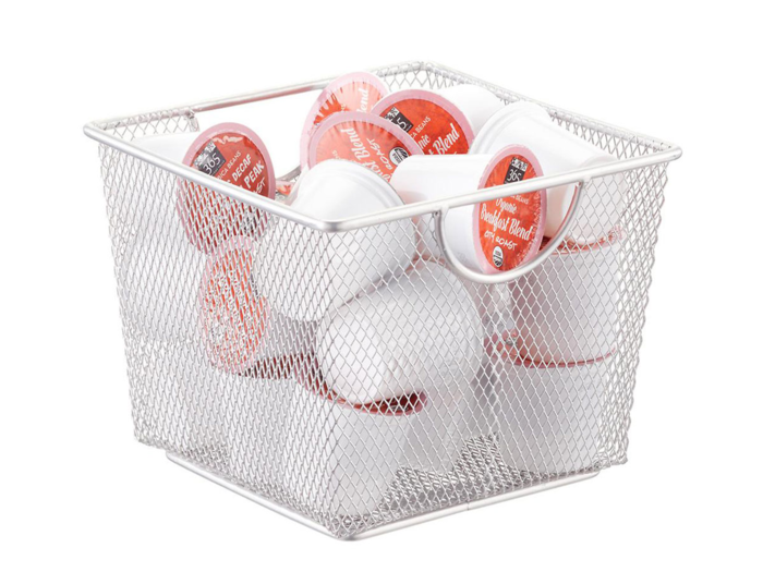 A mesh storage bin