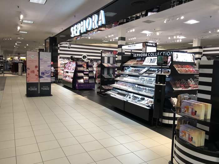 The Sephora concept was a major bright spot in both stores. It was well-lit, well-stocked, clean, and creatively merchandised.