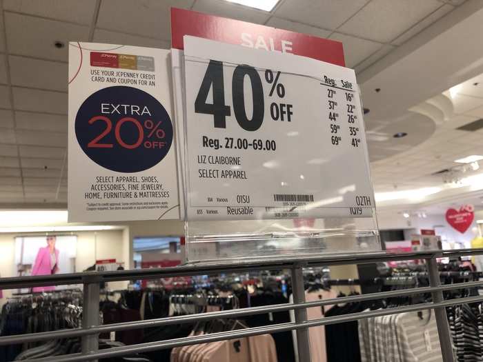 We also found dozens of "sale" signs offering steep discounts throughout the stores.