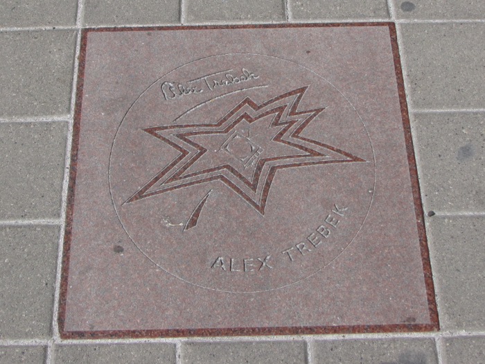 Trebek also received a star on the Canada