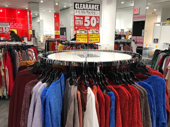 You could pick up a sweater for as little as $4.99.