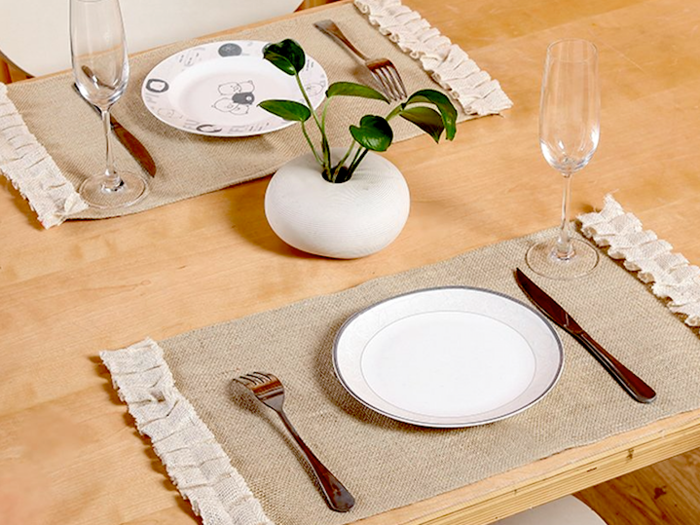 Place mats for a refined table setting