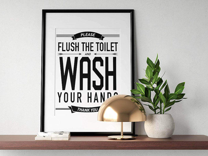 A bathroom reminder that feels more like decor